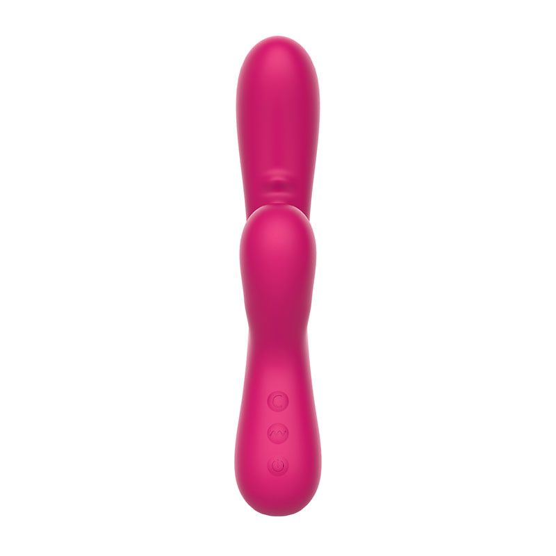 Duo Silicone Rabbit imutoiminnoilla Pinkki