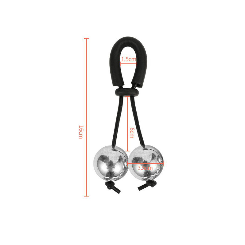 Metallinen Penis Stretcher-Dual-Ball Black