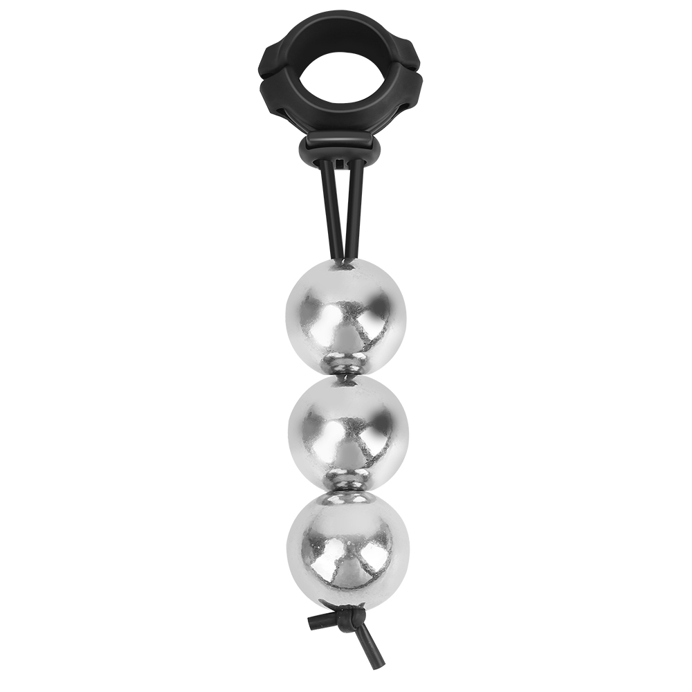Metallinen Penis Stretcher-Tri-Ball Black (φ35mm)